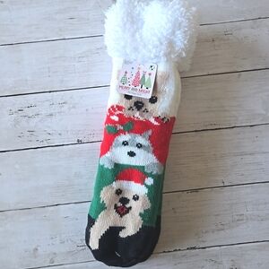 Christmas Doggy Cozy Slipper Socks